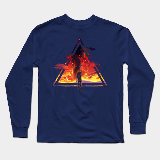 The Fire (Upright) Long Sleeve T-Shirt by intothefrisson